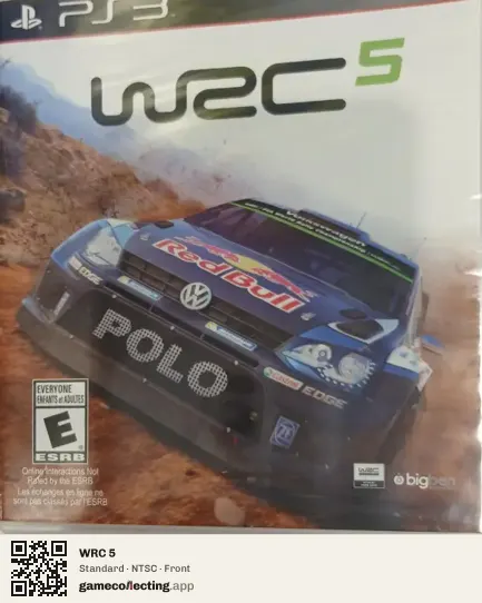 WRC 5 PlayStation 3, NTSC box front