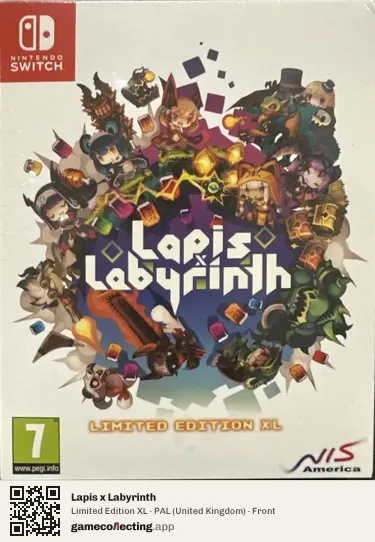 Lapis x Labyrinth Nintendo Switch, United Kingdom box front