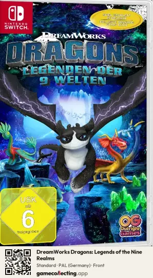 DreamWorks Dragons: Legends of the Nine Realms Nintendo Switch, Germany box front