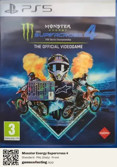 Monster Energy Supercross 4 PlayStation 5, Italy box front