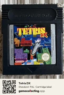 Tetris DX Game Boy Color, PAL cartridge label