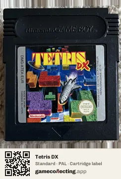 Tetris DX Game Boy Color, PAL cartridge label