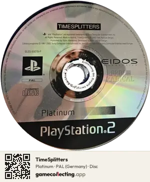 TimeSplitters PlayStation 2, PAL disc