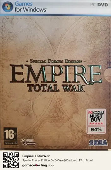 Empire: Total War Computer, PAL box front