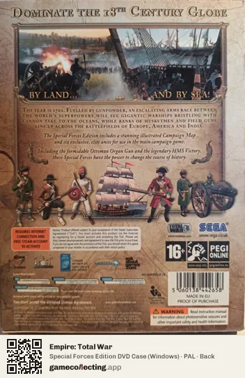 Empire: Total War Computer, PAL box back