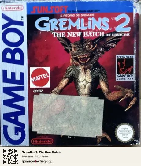Gremlins 2: The New Batch Game Boy, PAL box front