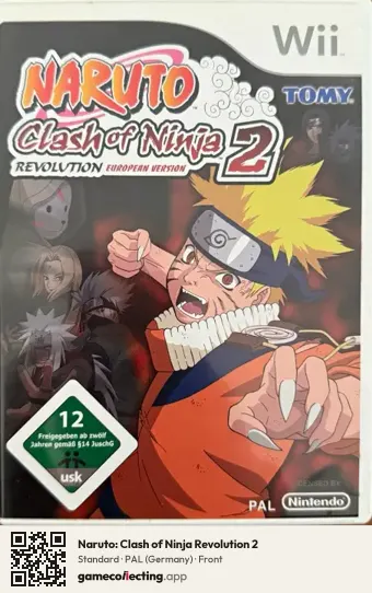 Naruto: Clash of Ninja Revolution 2 Nintendo Wii, Germany box front