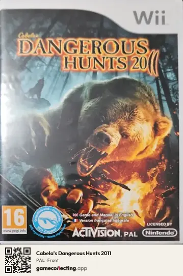 Cabela's Dangerous Hunts 2011 Nintendo Wii, PAL box front