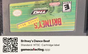 Britney's Dance Beat Game Boy Advance, NTSC cartridge label
