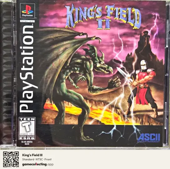 King's Field III PlayStation, NTSC box front