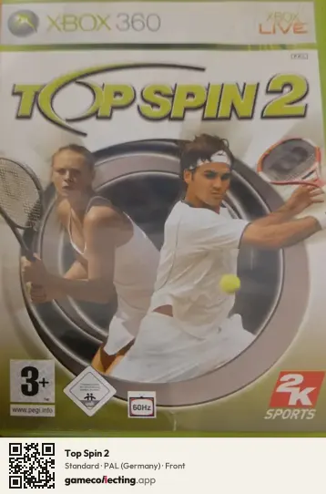 Top Spin 2 Xbox 360, Germany box front