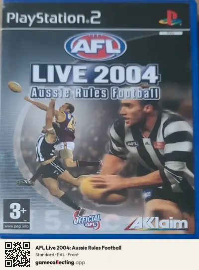AFL Live 2004: Aussie Rules Football PlayStation 2, PAL box front