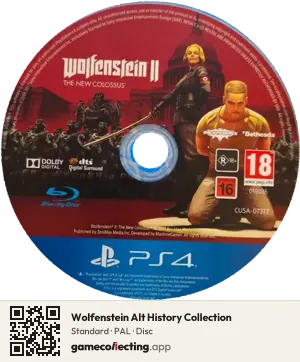 Wolfenstein Alt History Collection PlayStation 4, PAL disc