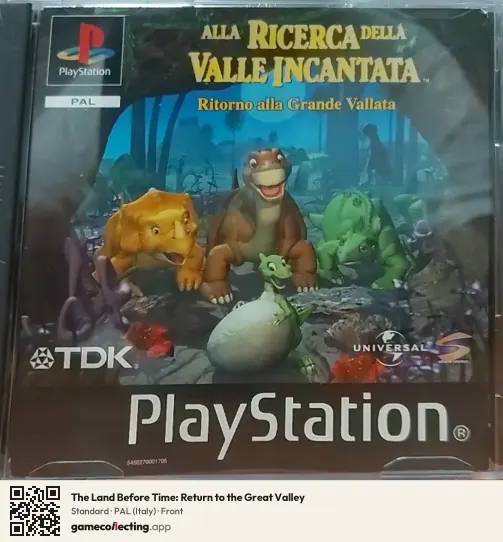 The Land Before Time: Return to the Great Valley PlayStation, Italy box front