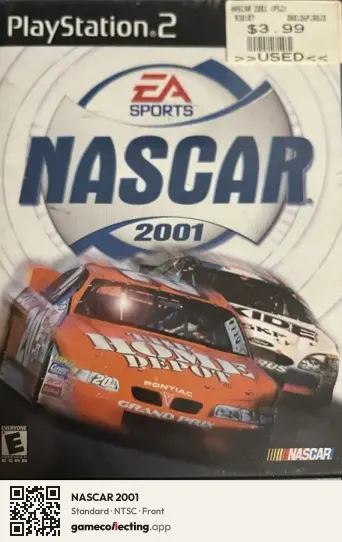 NASCAR 2001 PlayStation 2, NTSC box front