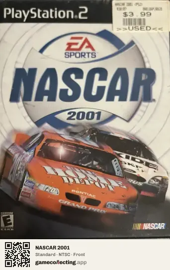 NASCAR 2001 PlayStation 2, NTSC box front