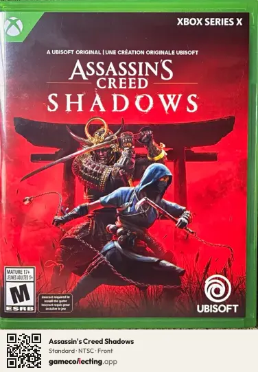 Assassin's Creed Shadows Xbox Series X, NTSC box front