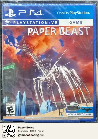 Paper Beast PlayStation 4, NTSC box front