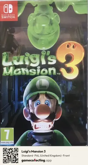 Luigi's Mansion 3 Nintendo Switch, United Kingdom box front