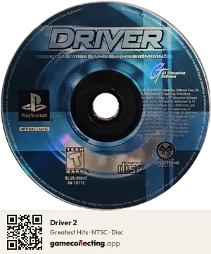 Driver 2 PlayStation, NTSC disc