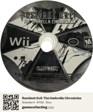 Resident Evil: The Umbrella Chronicles Nintendo Wii, NTSC disc