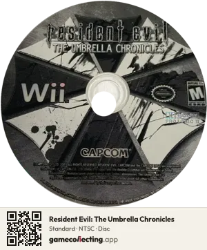 Resident Evil: The Umbrella Chronicles Nintendo Wii, NTSC disc