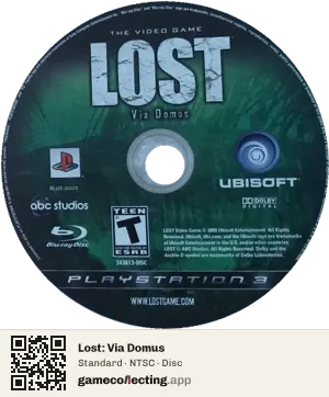 Lost: Via Domus PlayStation 3, NTSC disc