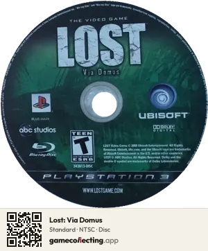 Lost: Via Domus PlayStation 3, NTSC disc