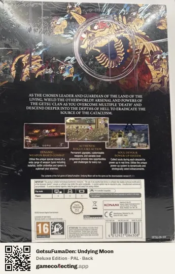 GetsuFumaDen: Undying Moon Nintendo Switch, PAL box back
