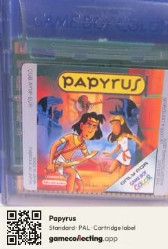 Papyrus Game Boy Color, PAL cartridge label