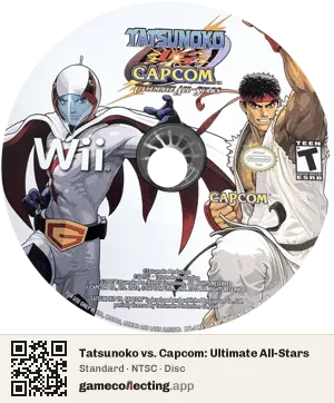 Tatsunoko vs. Capcom: Ultimate All-Stars Nintendo Wii, NTSC disc