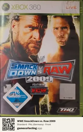 WWE SmackDown vs. Raw 2009 Xbox 360, Germany box front