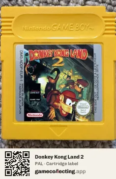 Donkey Kong Land 2 Game Boy, PAL cartridge label