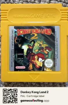 Donkey Kong Land 2 Game Boy, PAL cartridge label