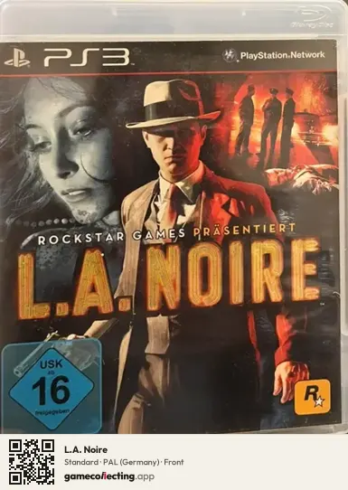 L.A. Noire PlayStation 3, Germany box front