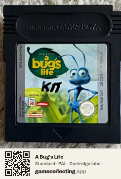 A Bug's Life Game Boy Color, PAL cartridge label