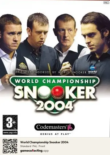 World Championship Snooker 2004 Xbox, PAL box front