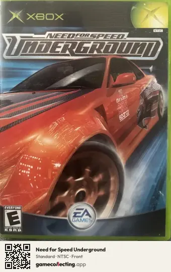 Need for Speed Underground Xbox, NTSC box front