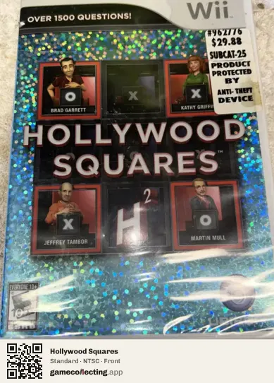 Hollywood Squares Nintendo Wii, NTSC box front