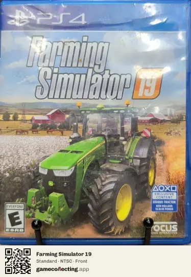 Farming Simulator 19 PlayStation 4, NTSC box front