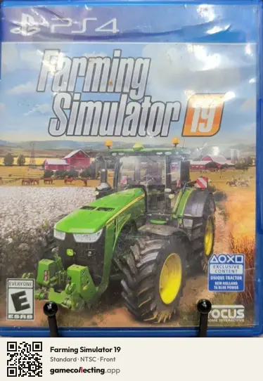 Farming Simulator 19 PlayStation 4, NTSC box front
