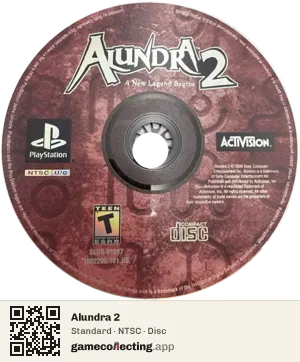 Alundra 2 PlayStation, NTSC disc