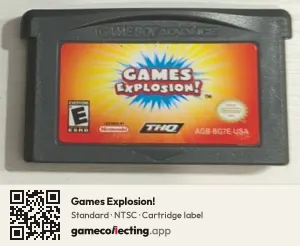 Games Explosion! Game Boy Advance, NTSC cartridge label