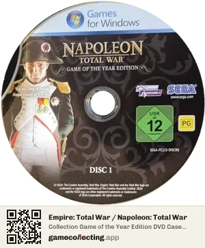Empire: Total War / Napoleon: Total War Computer, PAL disc