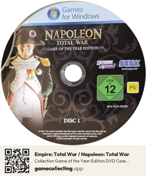 Empire: Total War / Napoleon: Total War Computer, PAL disc