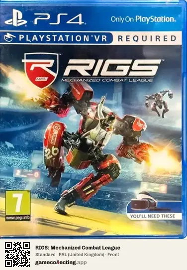 RIGS: Mechanized Combat League PlayStation 4, United Kingdom box front