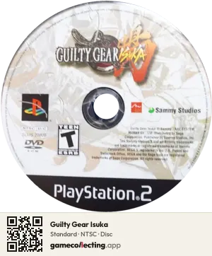 Guilty Gear Isuka PlayStation 2, NTSC disc