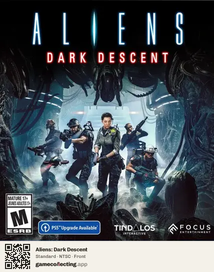 Aliens: Dark Descent PlayStation 4, NTSC box front