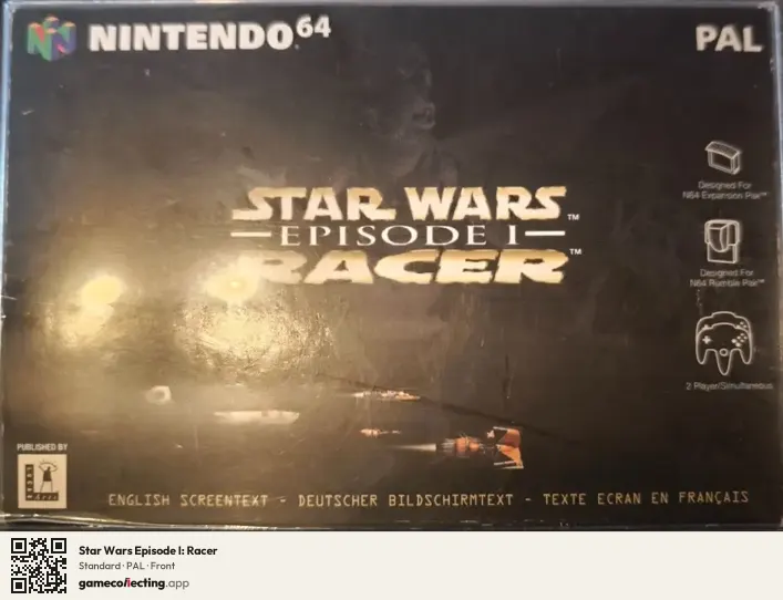 Star Wars Episode I: Racer Nintendo 64, PAL box front