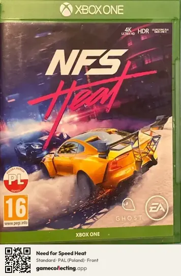 Need for Speed Heat Xbox One, Poland box front